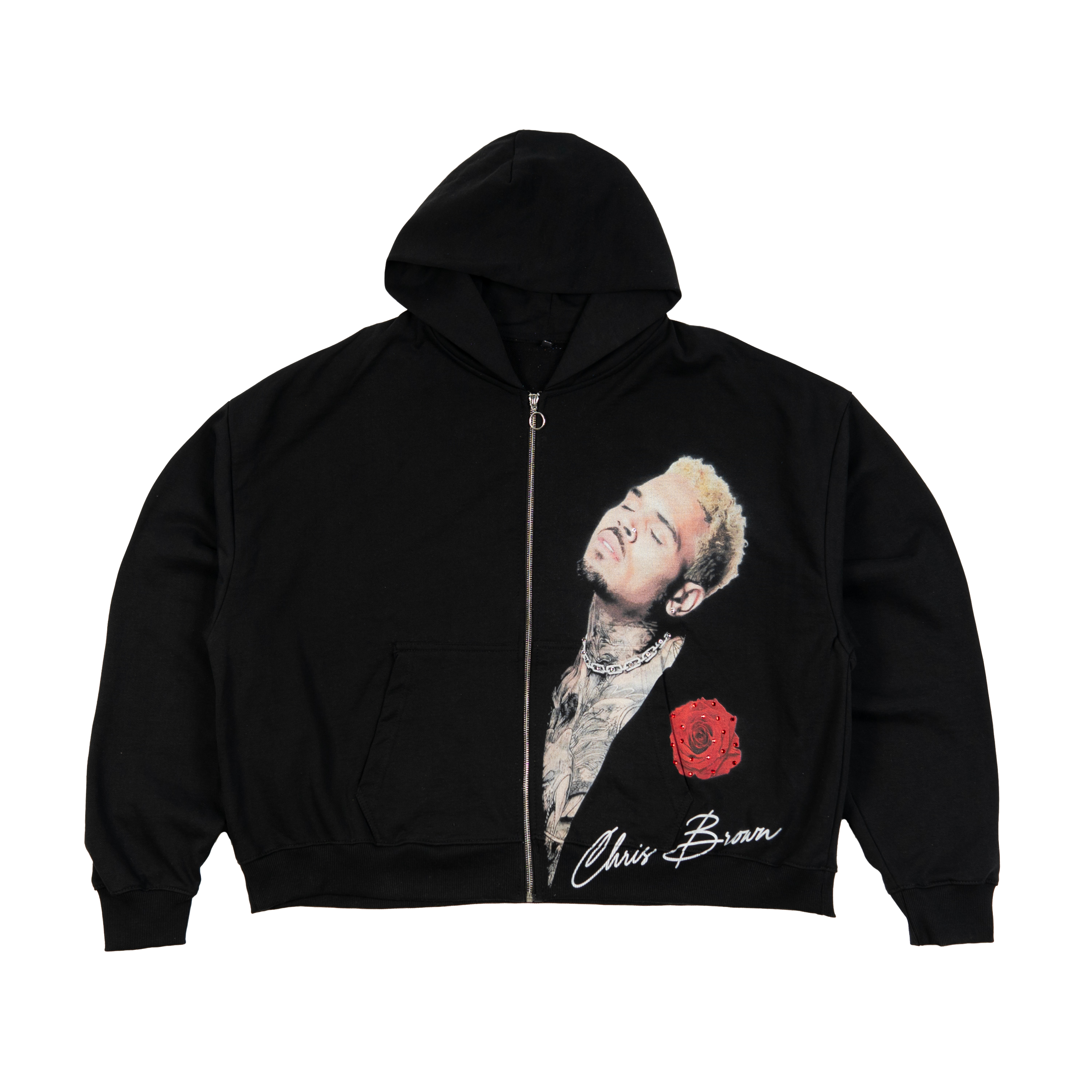 PREMIUM RHINESTONE BREEZY ROSE CROPPED HOODIE – TEAM BREEZY OFFICIAL