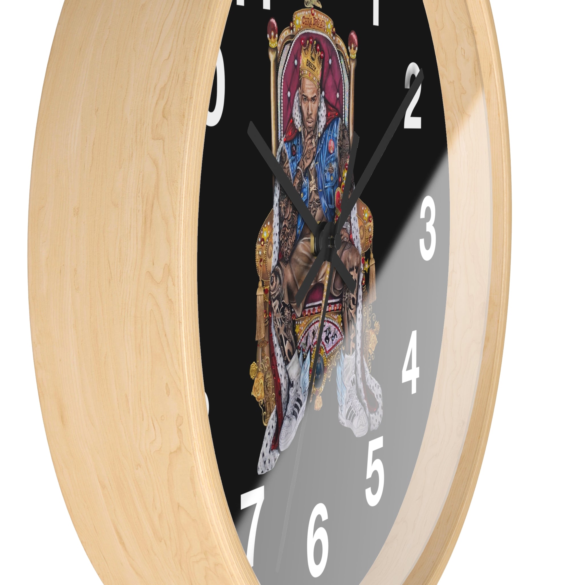 "20 YEARS OF CHRIS BROWN" BY ERICA KRISSY Wall Clock