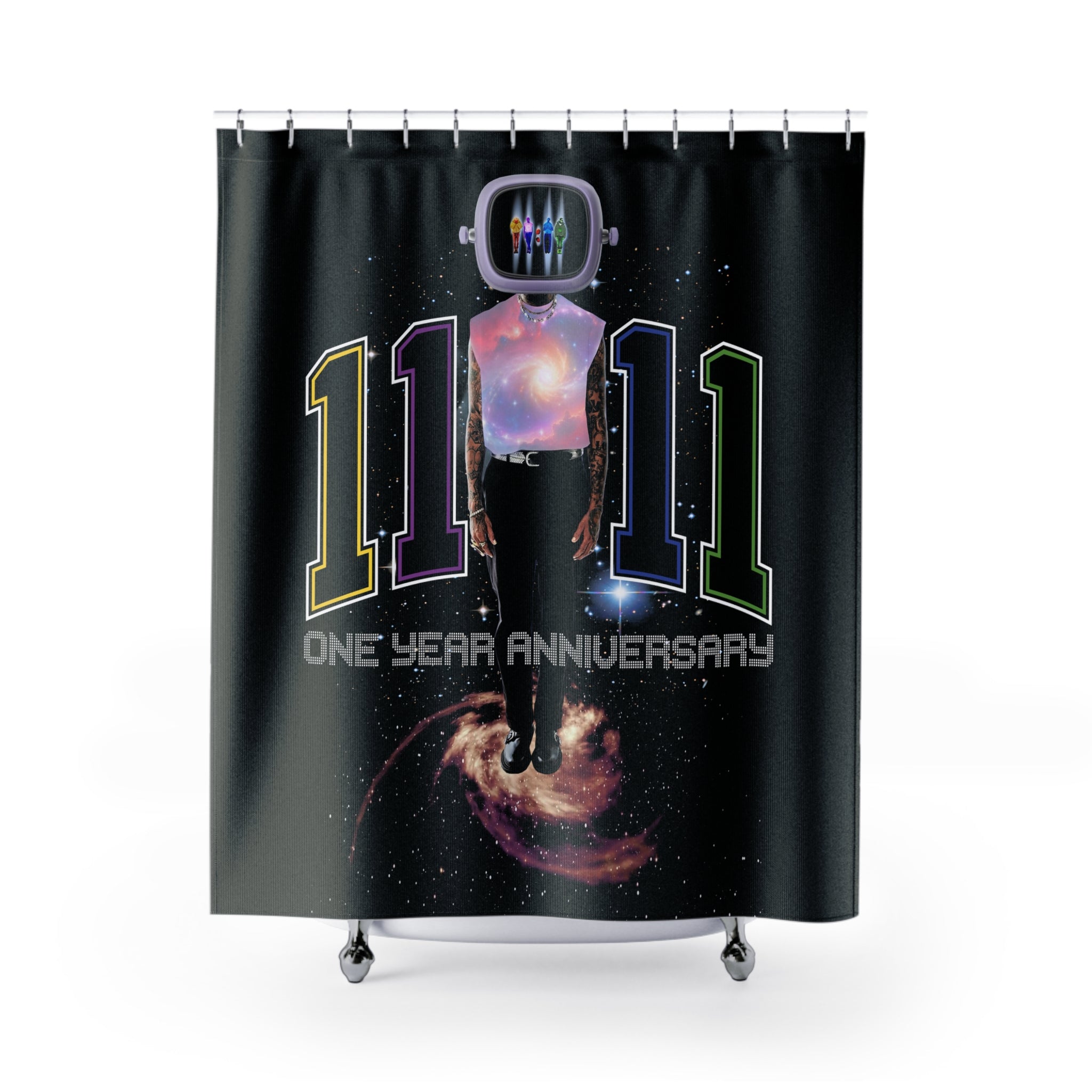 11:11 ONE YEAR ANNIVERSARY SHOWER CURTAIN