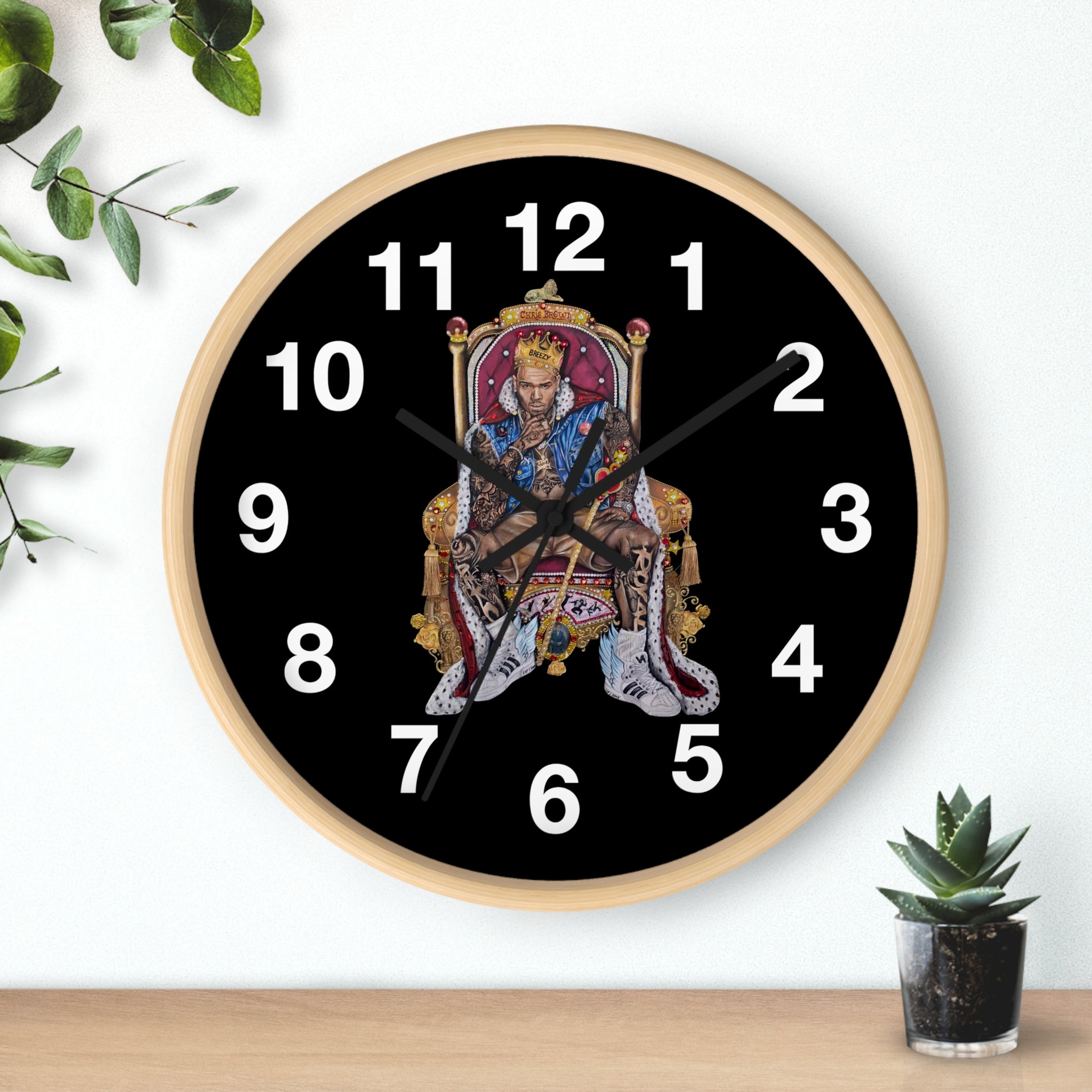 "20 YEARS OF CHRIS BROWN" BY ERICA KRISSY Wall Clock