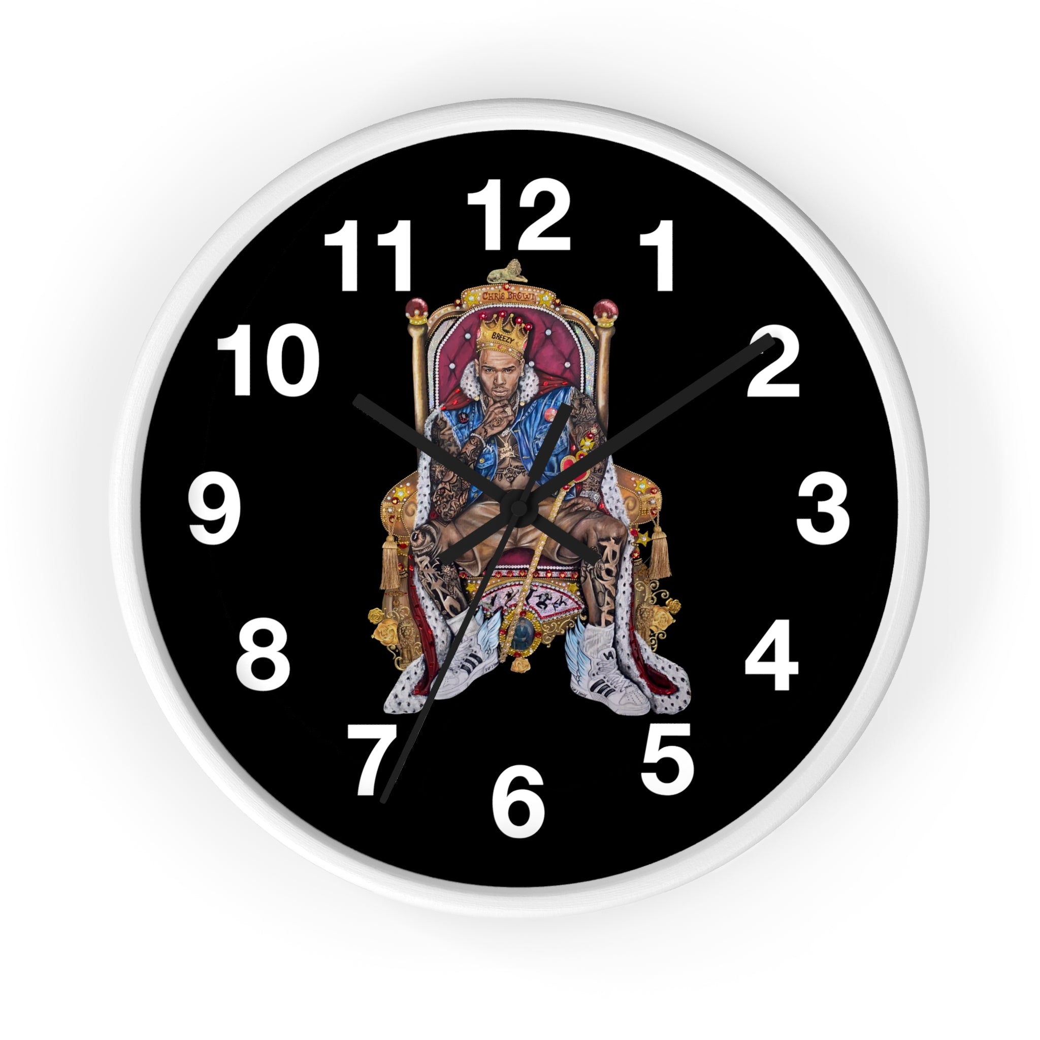 "20 YEARS OF CHRIS BROWN" BY ERICA KRISSY Wall Clock