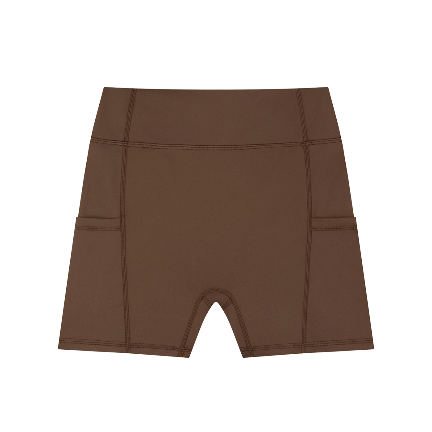 BROWN ALBUM Women's High-Waisted Pocket Biker Shorts