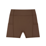 BROWN ALBUM Women's High-Waisted Pocket Biker Shorts