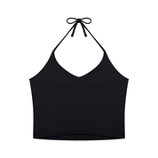 BROWN NAMEPLATE Women’s Halter Yoga Tank Top