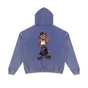 ANIME BREEZY Unisex Mineral Wash Distressed Hoodie