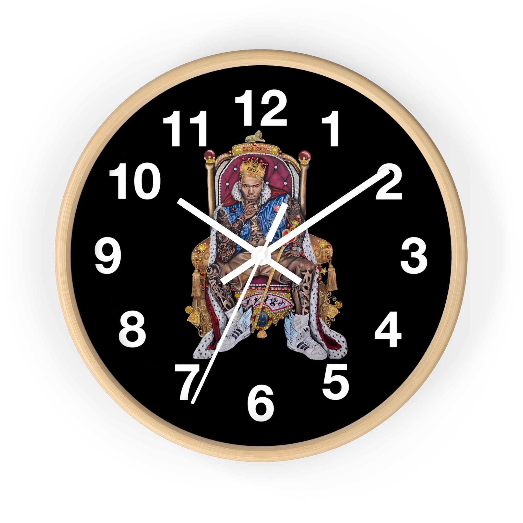 "20 YEARS OF CHRIS BROWN" BY ERICA KRISSY Wall Clock