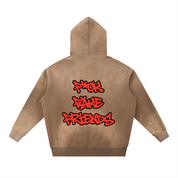 F*CK FAKE FRIENDS BROWN HOODIE
