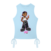 ANIME BREEZY Women’s Drawstring Tank Top