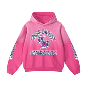 TEAM BREEZY INTERNATIONAL BLACKLETTER SUN-FADE PINK HOODIE