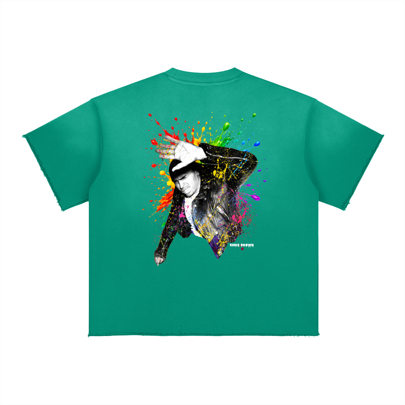 F.A.M.E. 15TH ANNIVERSARY SPLATTER Sun Fade Raw Edge S/S T-Shirt