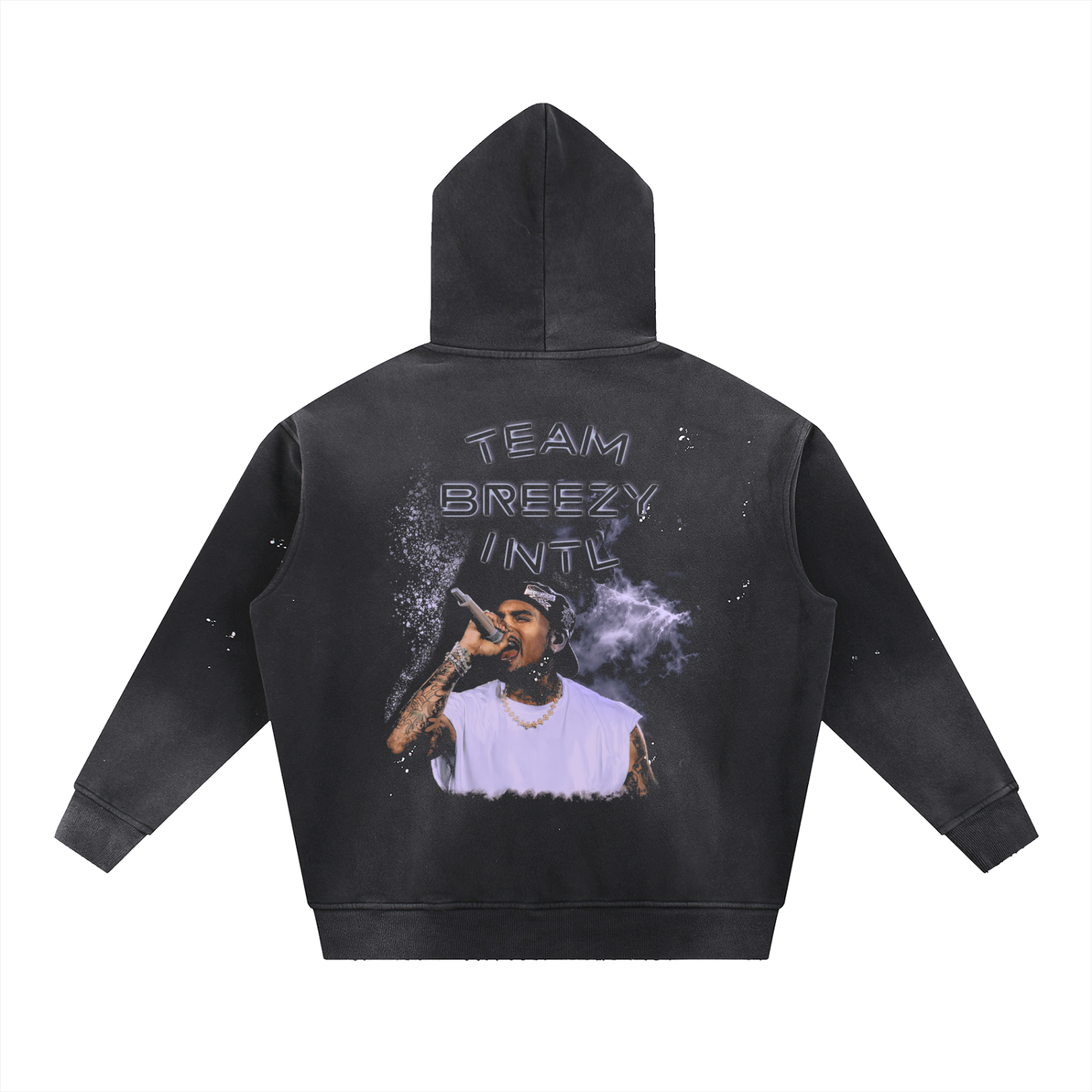 TEAM BREEZY BLINDFOLD BLACK HOODIE