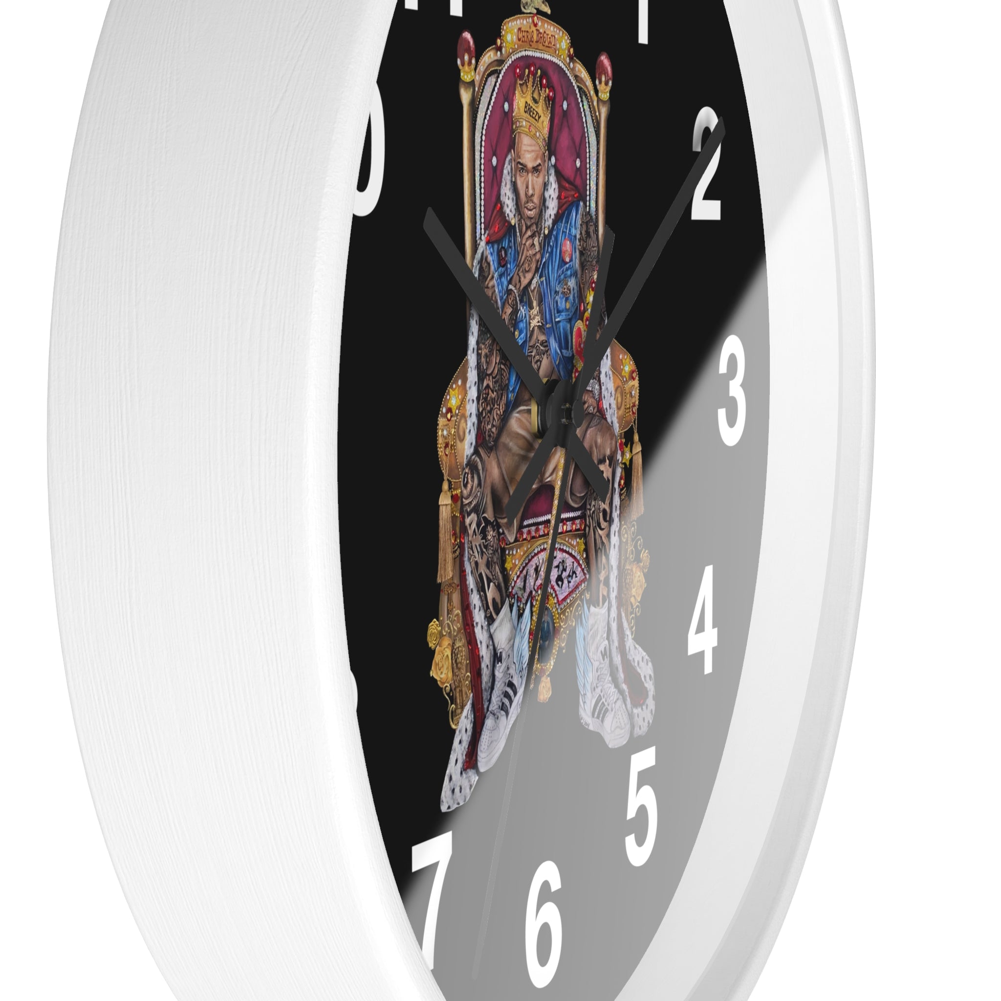 "20 YEARS OF CHRIS BROWN" BY ERICA KRISSY Wall Clock