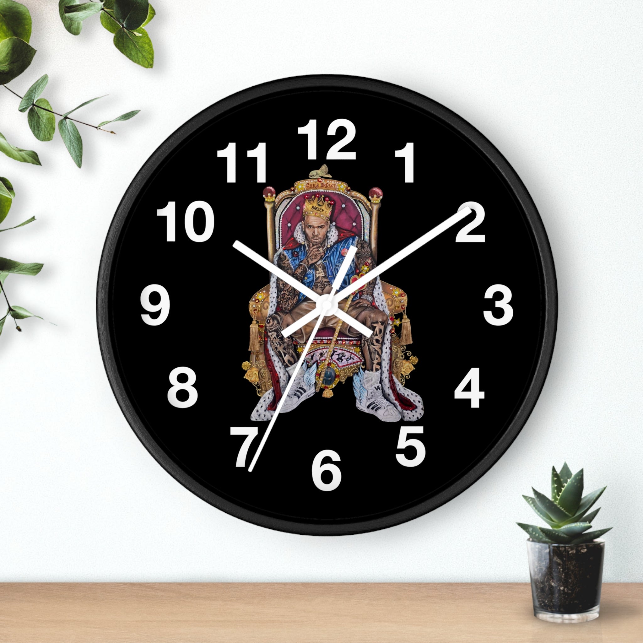 "20 YEARS OF CHRIS BROWN" BY ERICA KRISSY Wall Clock