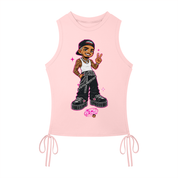 ANIME BREEZY Women’s Drawstring Tank Top