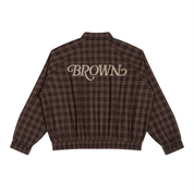 B.R.O.W.N. Unisex Plaid Full-Zip Track Jacket
