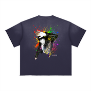 F.A.M.E. 15TH ANNIVERSARY SPLATTER Sun Fade Raw Edge S/S T-Shirt