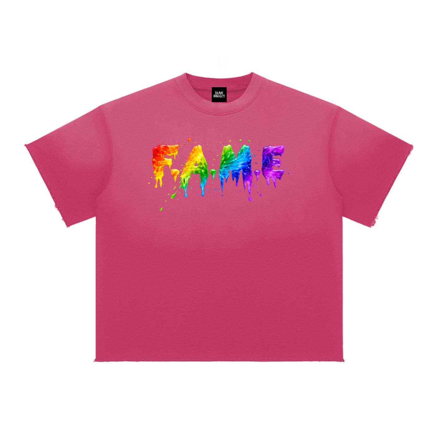 F.A.M.E. 15TH ANNIVERSARY SPLATTER Sun Fade Raw Edge S/S T-Shirt