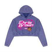 ANIME BREEZY Women’s Mineral Washed Crop Hoodie