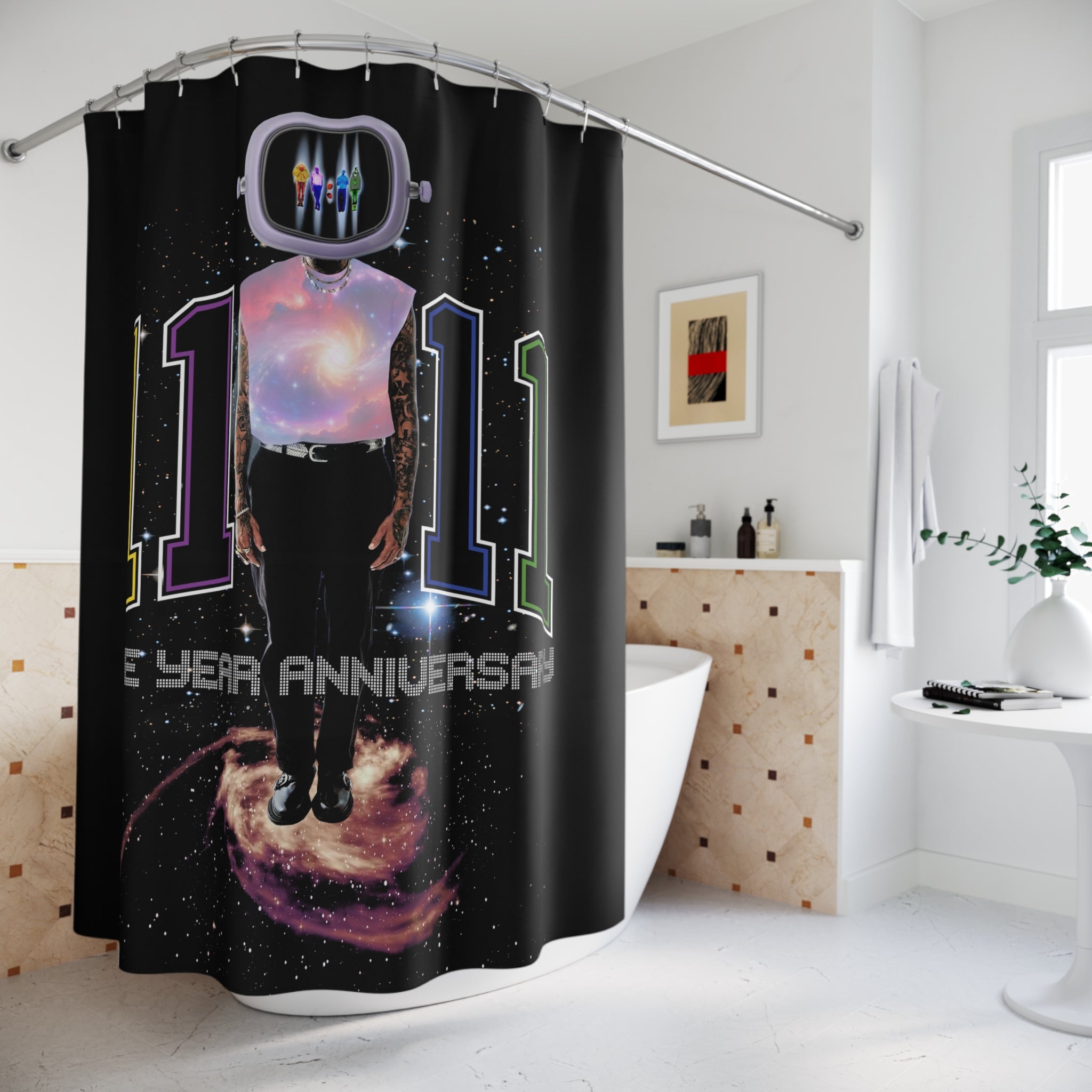 11:11 ONE YEAR ANNIVERSARY SHOWER CURTAIN