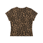 TEAM BREEZY SAFARI Women’s Leopard Print Crop T-Shirt