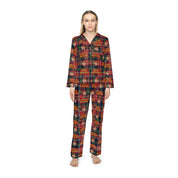 MERRY CHRIS-MAS PLAID WOMEN'S SATIN PAJAMAS