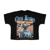 PREMIUM RHINESTONE CAGE TO STAGE S/S CROPPED MEN'S T-SHIRT