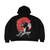 PREMIUM RHINESTONE BREEZY ROSE CROPPED HOODIE