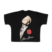 PREMIUM RHINESTONE BREEZY ROSE S/S CROPPED MEN'S TEE