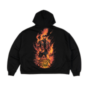 PREMIUM RHINESTONE BREEZY BOWL FLAME CROPPED HOODIE