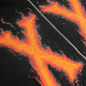 PREMIUM RHINESTONE BREEZY BOWL FLAME CROPPED HOODIE