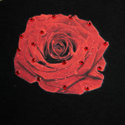 PREMIUM RHINESTONE BREEZY ROSE CROPPED HOODIE