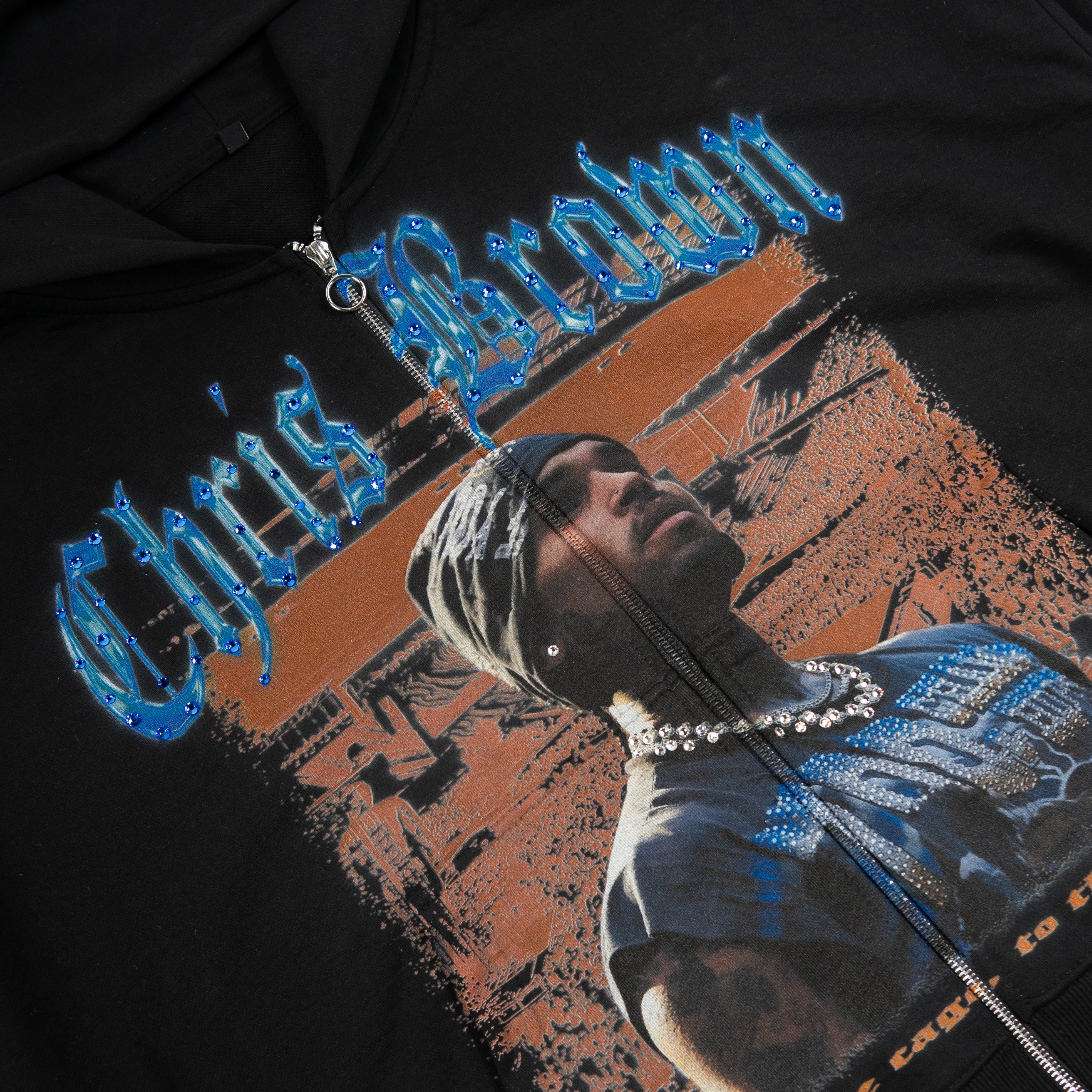 PREMIUM RHINESTONE CAGE TO STAGE HOODIE