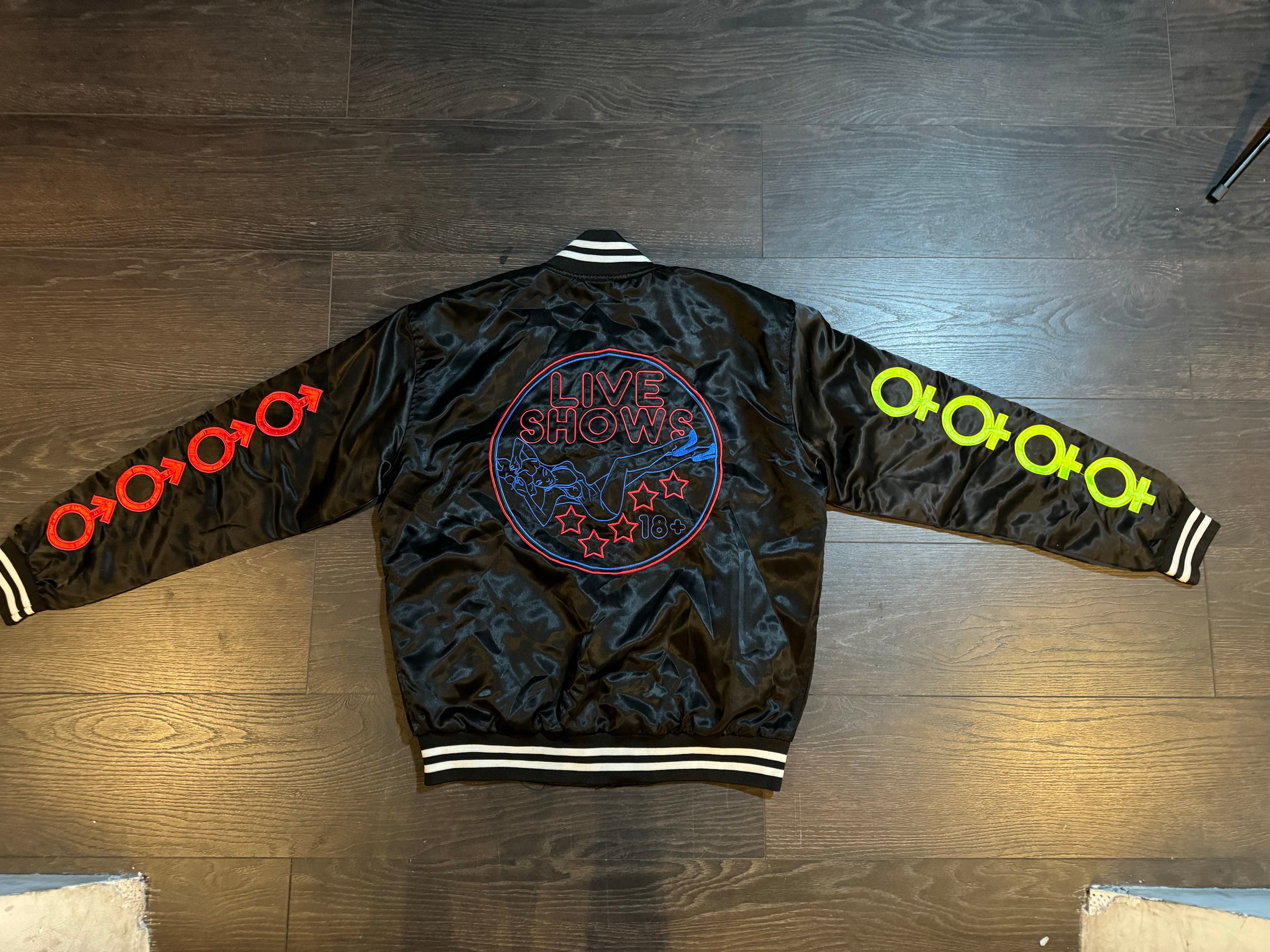 Girls Girls Girls DVD Silk Varsity Jacket – Chris Brown’s Exclusive Collection