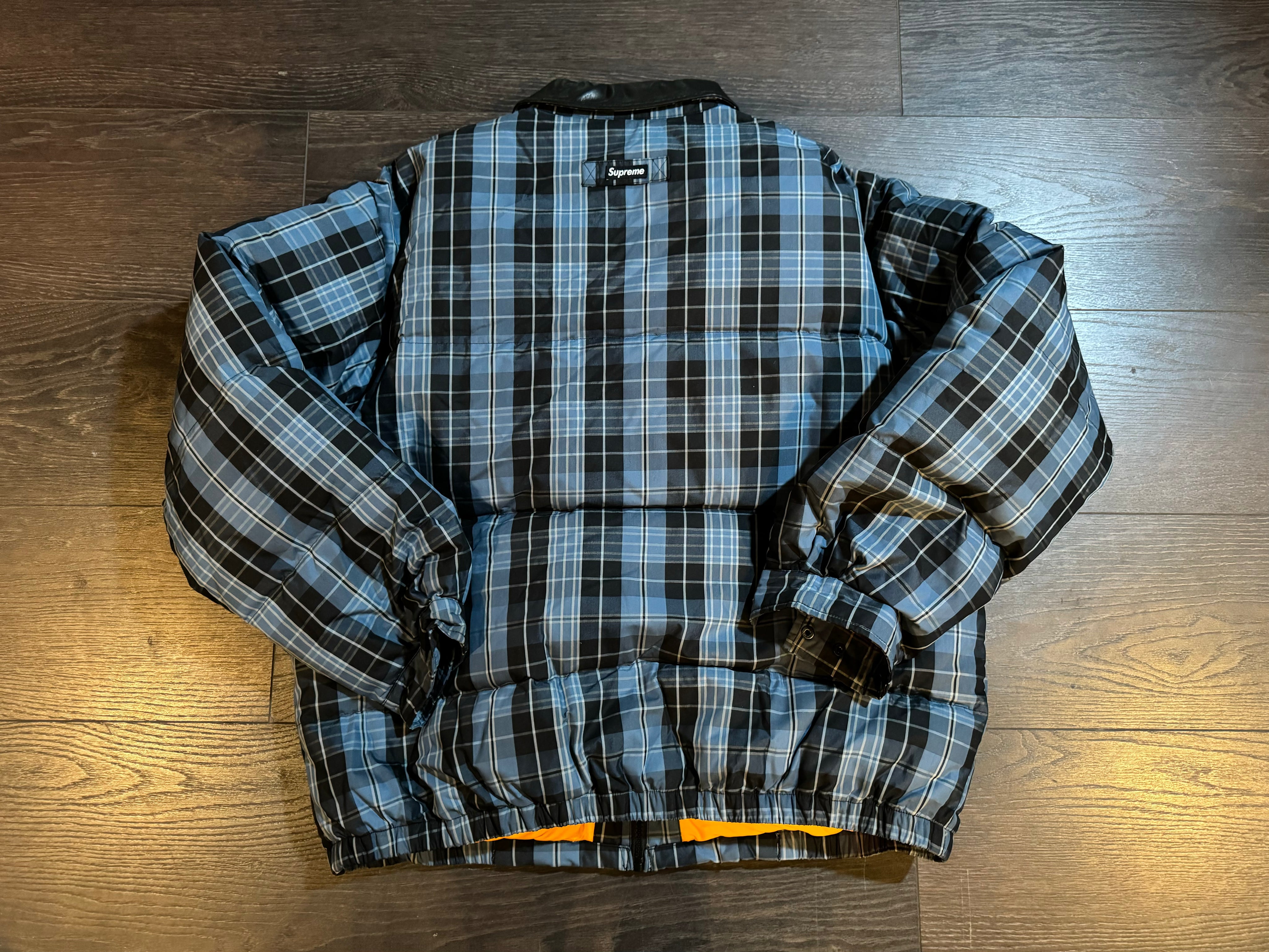 Supreme Plaid Puffer Jacket – Worn by Chris Brown