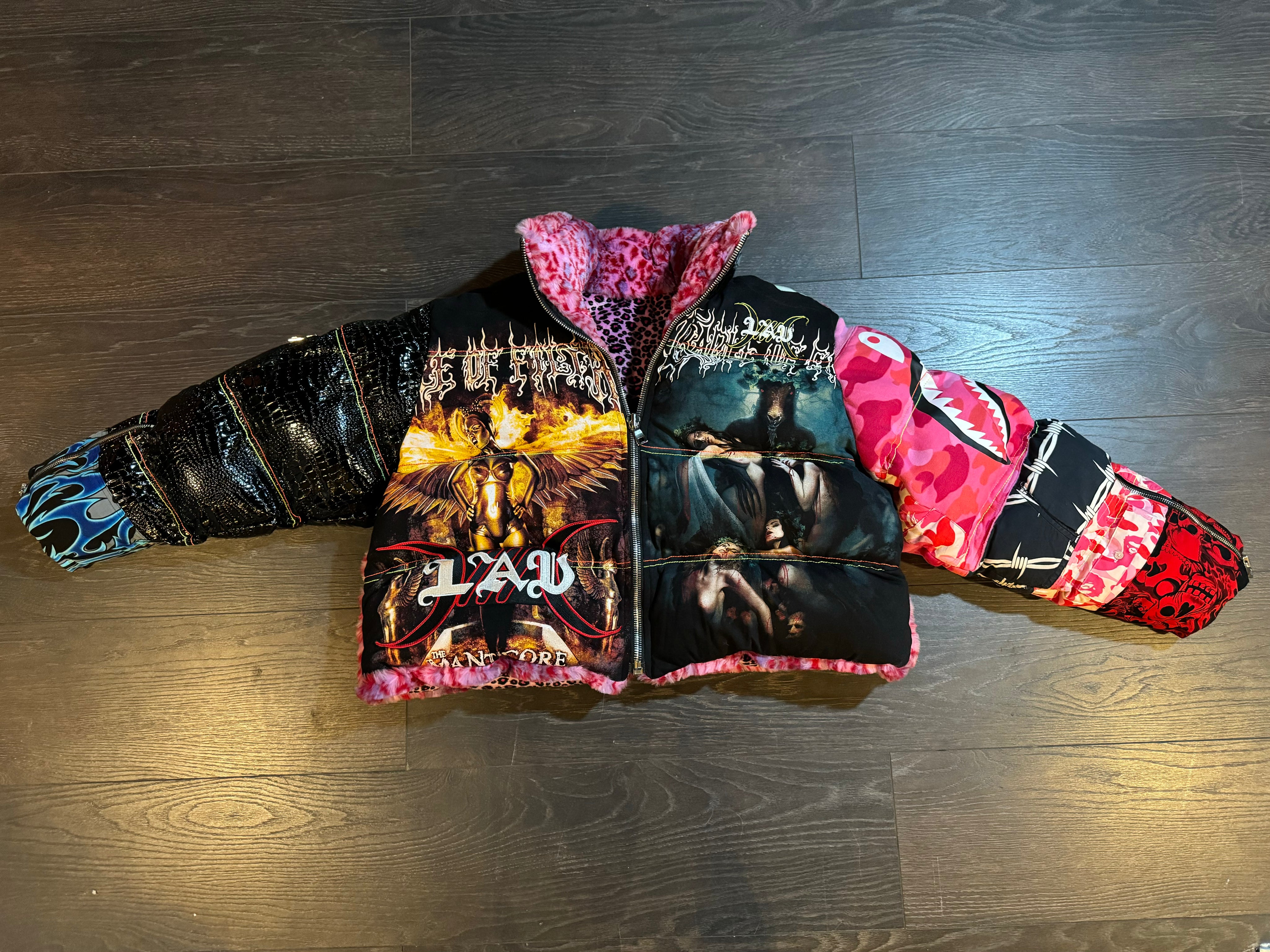 SICKO Cartel Custom Puffer Jacket – Size L