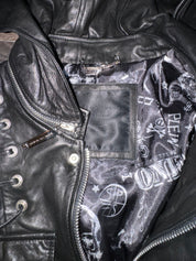 Phillip Plein Leather Hooded Jacket