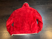 Saint Laurent Red Sherpa-Lined Workman’s Jacket – Worn by Chris Brown