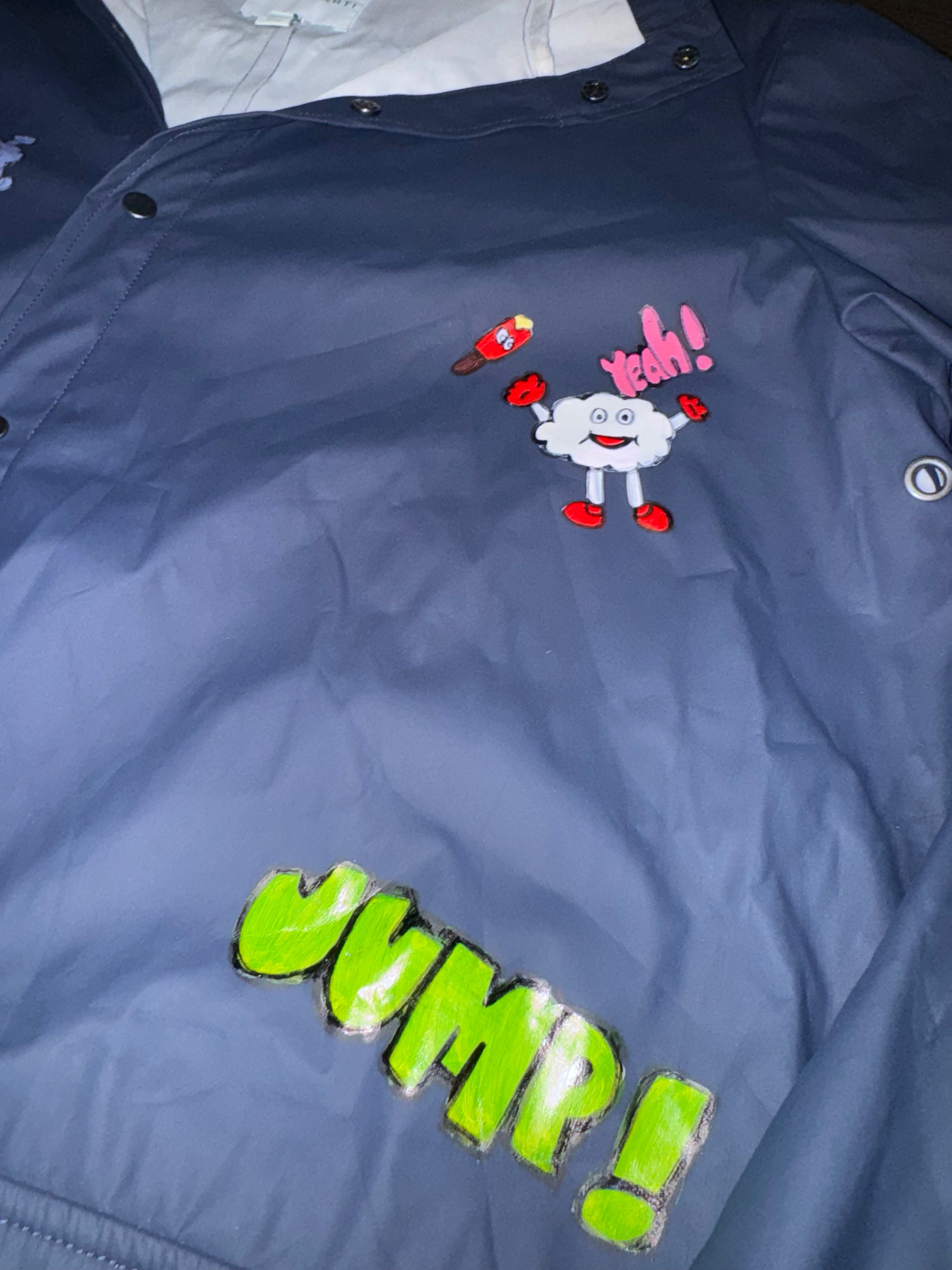 Mira Mikati Cartoon Printed Rain Jacket – Size Medium – Worn by Chris Brown