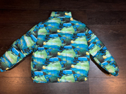 Chris Brown’s Personal ERL Allover Wave-Print Puffer Jacket – Size Large