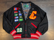 Christopher Bevans Patches Snap Varsity Jacket – Size 44