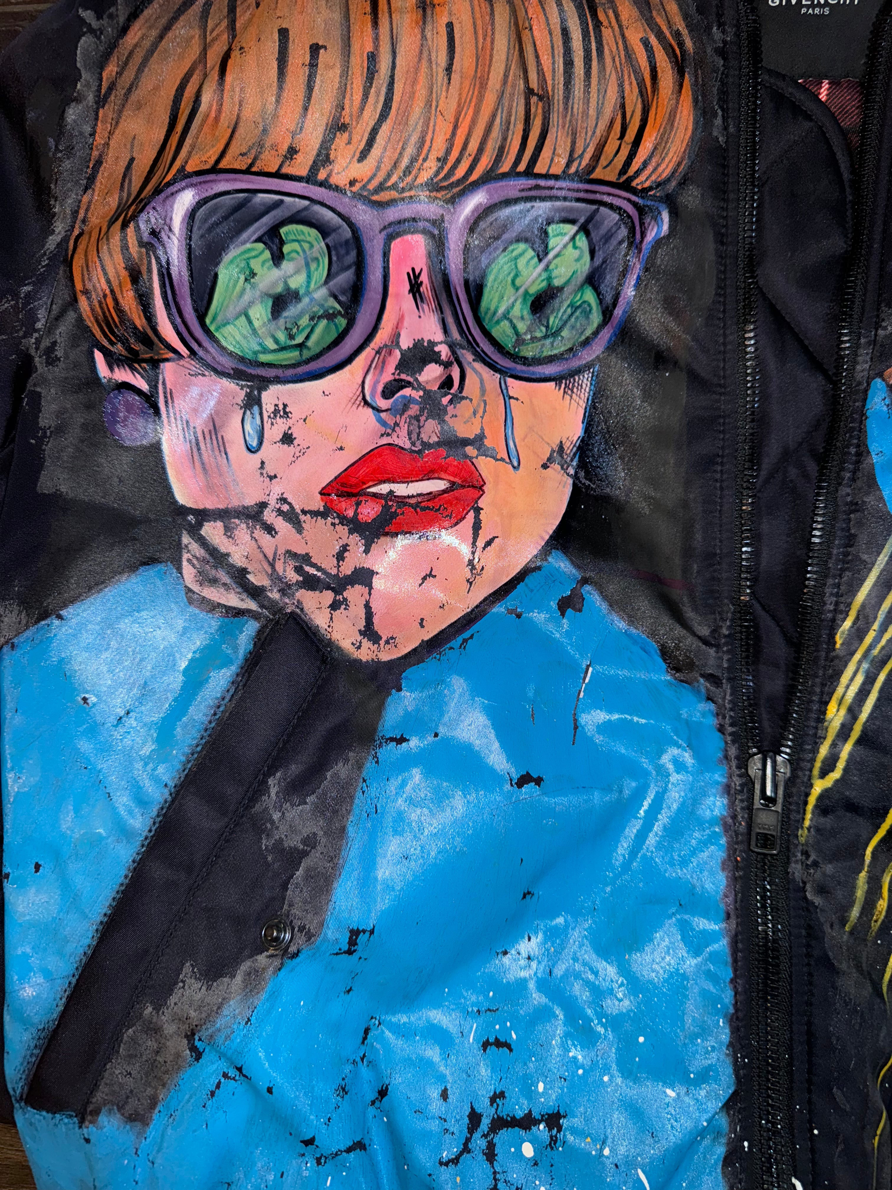 Chris Brown’s Hand-Painted Givenchy Jacket – One-of-a-Kind Collectible - Size Large