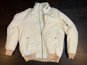 Chris Brown’s Hand-Painted White Vintage Puffer Jacket – One-of-a-Kind Collectible - XL