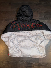 SUPREME NORTH FACE PUFFER BLACK ORANGE GREY