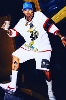 Daffey Duck Hockey Jersey Worn By Chris Brown