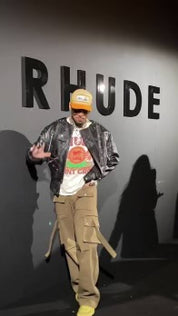 Chris Brown's RHUDE double layer short/longsleeve Shirt