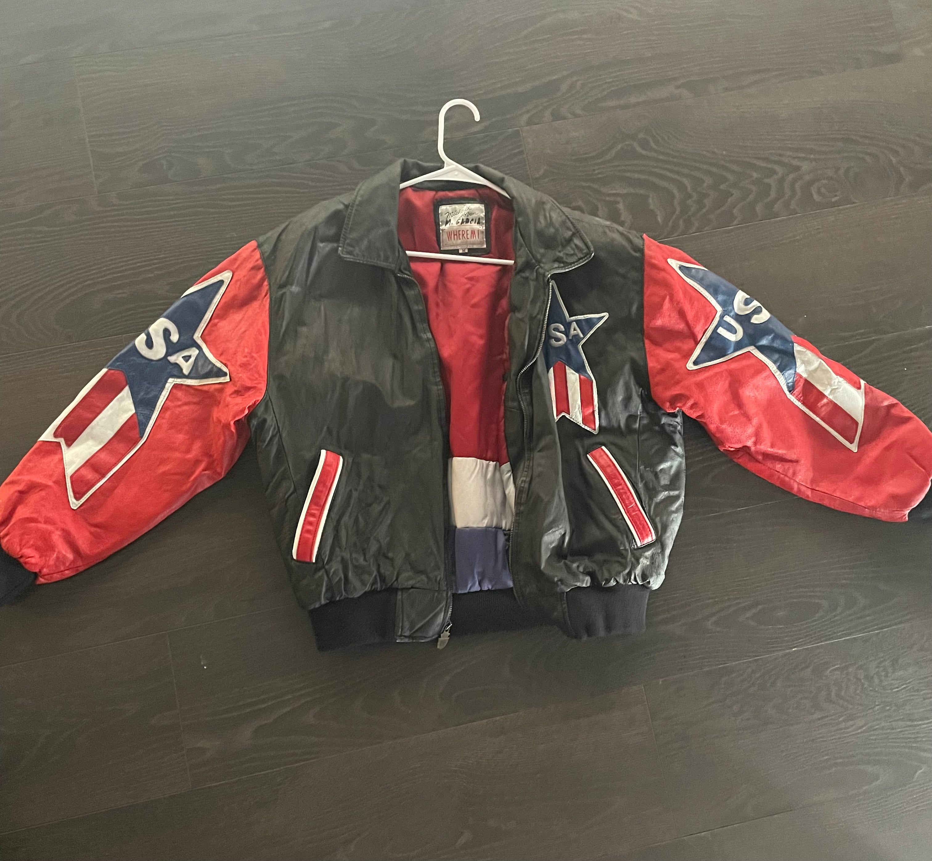 Chris Brown's Vintage USA Puffer Stage Worn