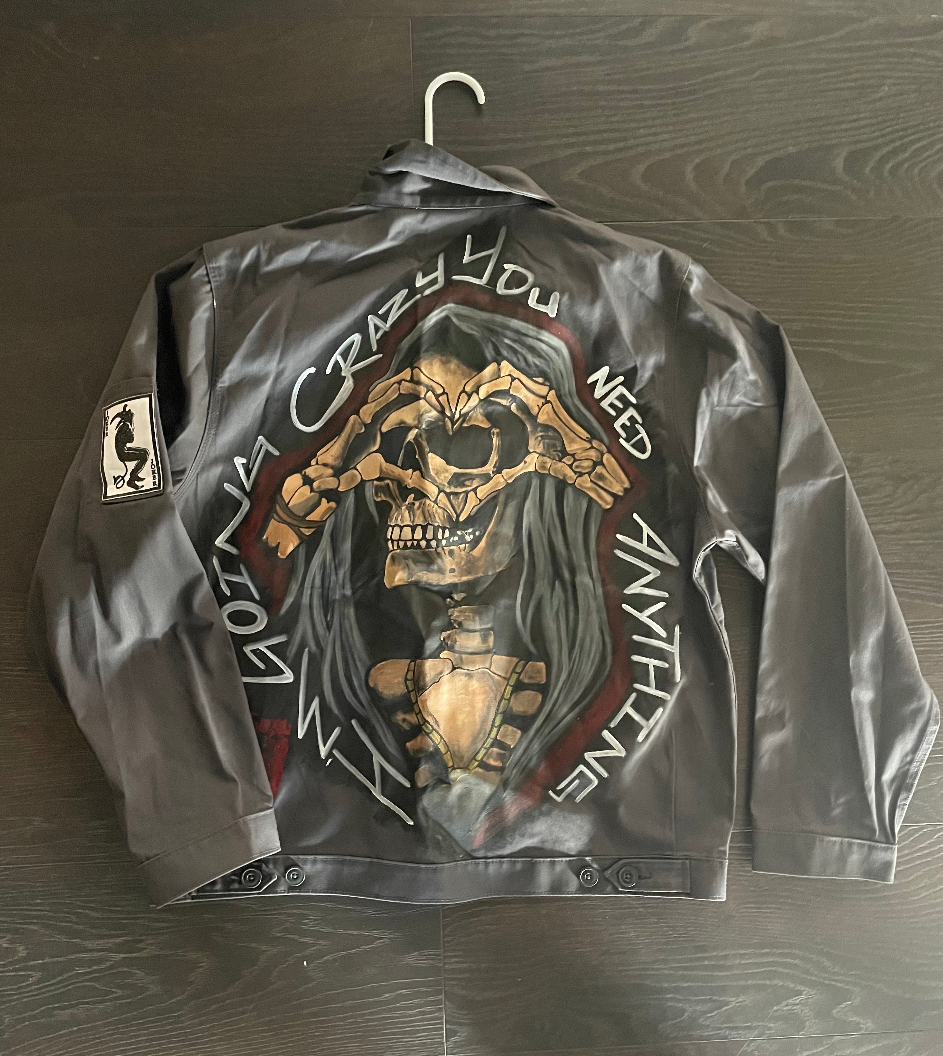 I'm Going Crazy Jacket Custom  Hand Painted