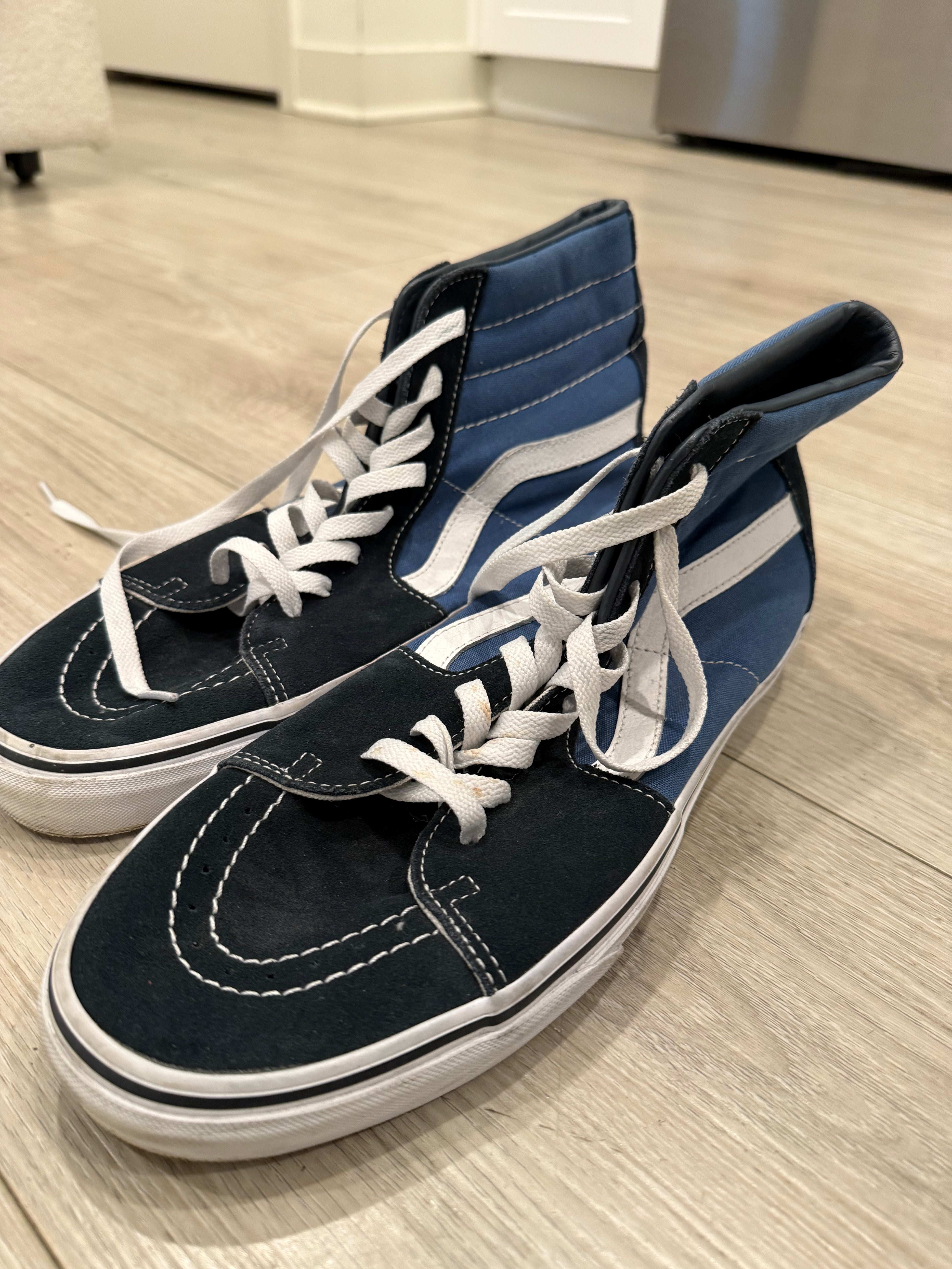 Chris Brown Blue/Black Vans