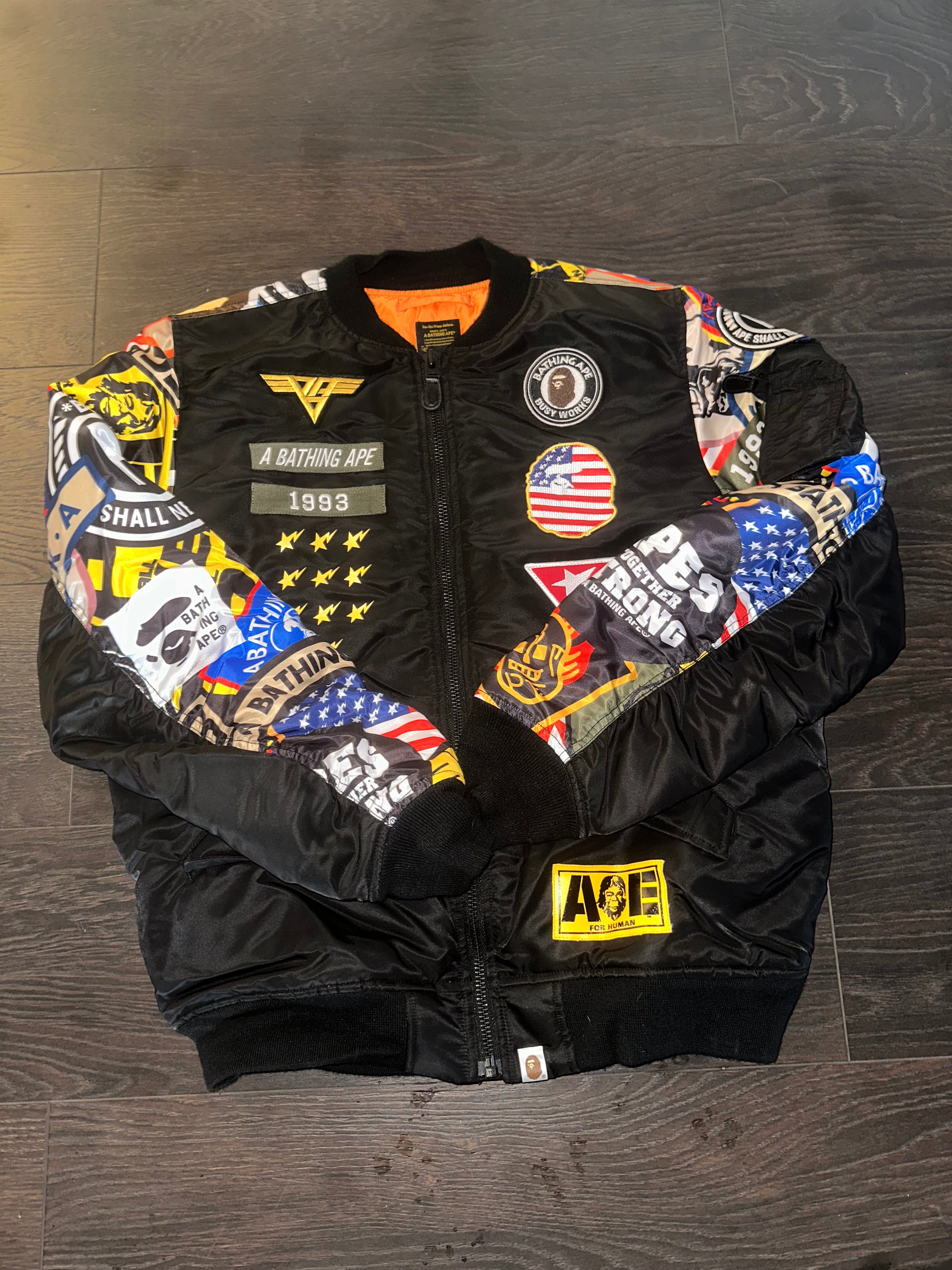 Chris Brown's BAPE Patchwork Jacket