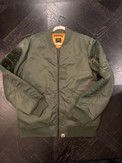 Chris Brown Green Reversable Bape Jacket